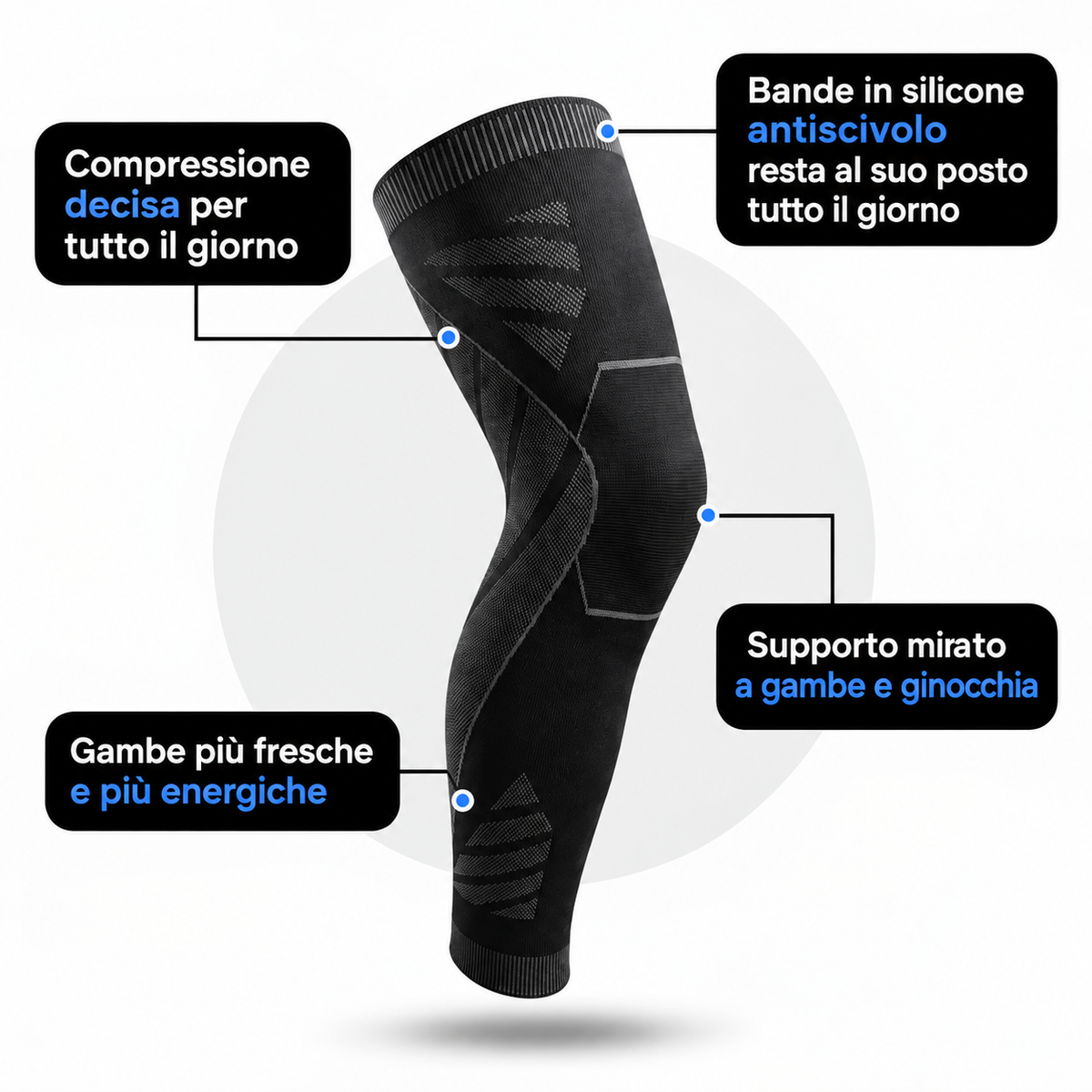 M-FIT™ — SOSTEGNO PER GAMBE E GINOCCHIA. TI MUOVI PIÙ LIBERO.
